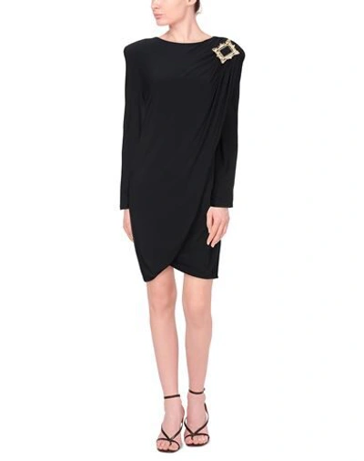 Shop Moschino Woman Mini Dress Black Size 8 Viscose, Elastane