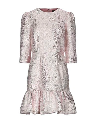 Shop Dolce & Gabbana Woman Mini Dress Pink Size 6 Polyester, Polyamide, Silk