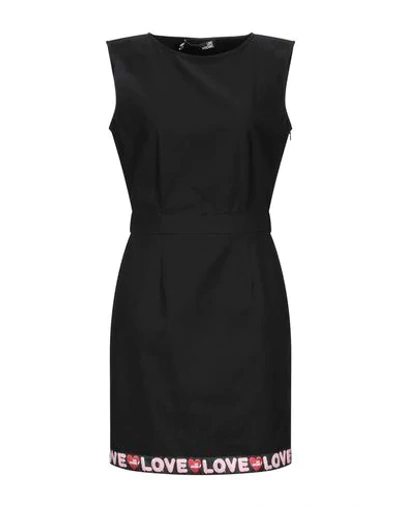 Shop Love Moschino Woman Mini Dress Black Size 2 Cotton, Elastane, Polyester