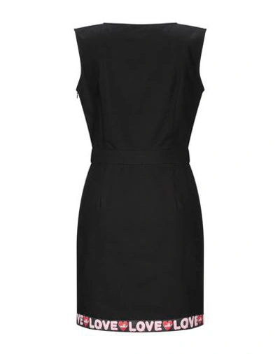 Shop Love Moschino Woman Mini Dress Black Size 2 Cotton, Elastane, Polyester