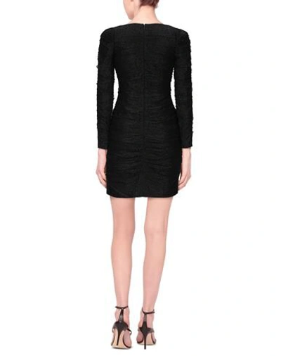 Roberto Cavalli Lace-up Ruched Lace Mini Dress In Black