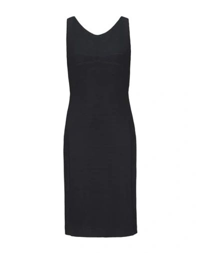 Shop Emporio Armani Woman Midi Dress Midnight Blue Size 14 Viscose, Polyamide, Elastane