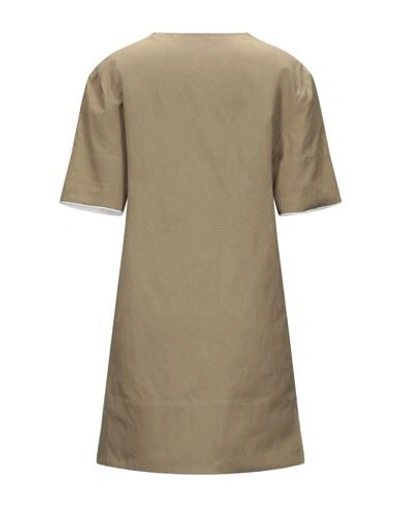 Shop Joseph Woman Mini Dress Khaki Size 8 Cotton, Linen
