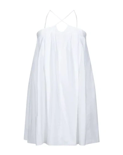 Shop Erika Cavallini Woman Mini Dress White Size 4 Cotton