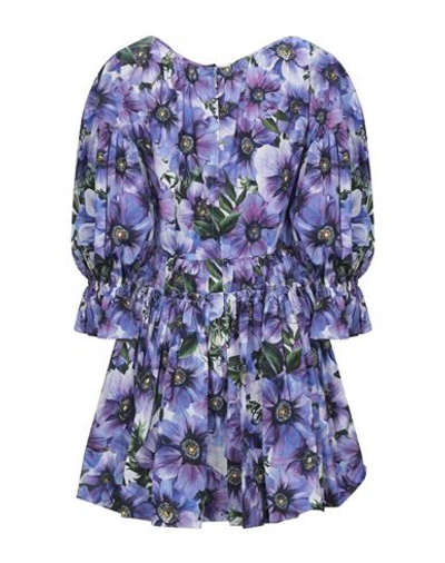 Dolce & Gabbana Short Dress In Purple