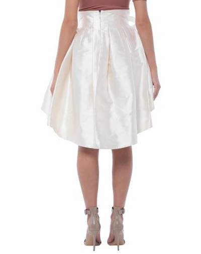 Shop Dior Midi Skirts In Ivory