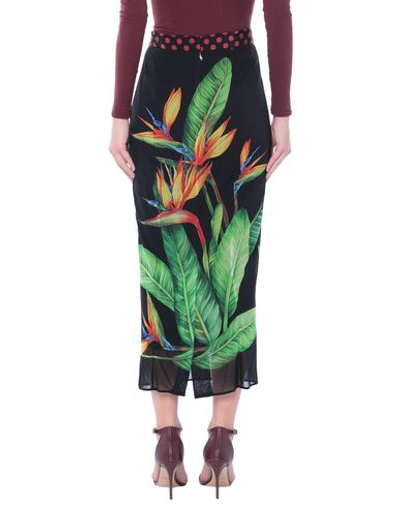Shop Dolce & Gabbana Woman Maxi Skirt Black Size 6 Silk, Elastane