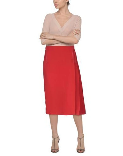 Shop Marni Woman Midi Skirt Red Size 2 Viscose