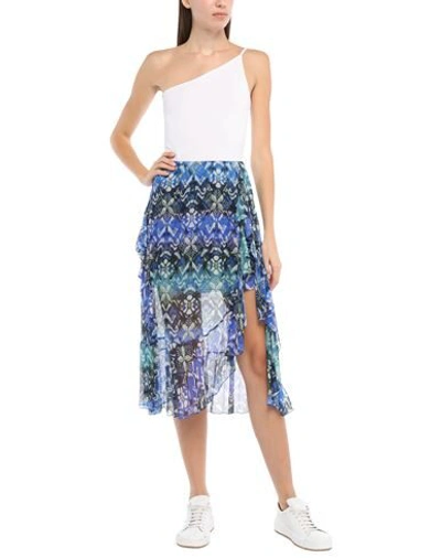 Shop Patrizia Pepe Woman Mini Skirt Blue Size 6 Viscose