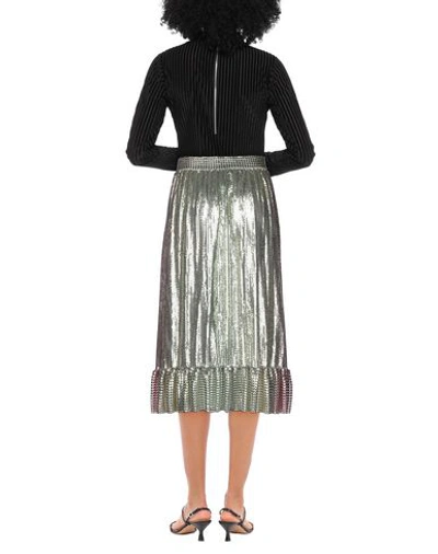 Shop Paco Rabanne Rabanne Woman Midi Skirt Light Green Size 6 Aluminum