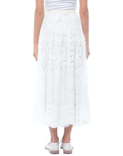 Shop Red Valentino Woman Midi Skirt White Size 4 Cotton, Polyamide