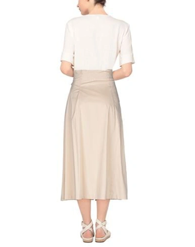 Shop Patrizia Pepe Midi Skirts In Beige