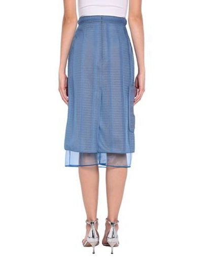 Shop Marco De Vincenzo Midi Skirts In Pastel Blue