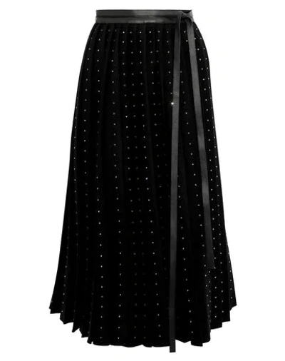 Shop Valentino Midi Skirts In Black