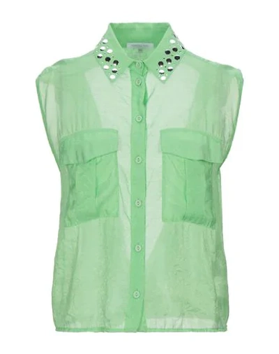 Shop Patrizia Pepe Woman Shirt Light Green Size 10 Viscose, Polyamide