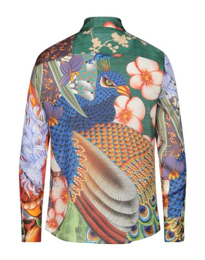 Dsquared2 Jungle Print Silk Shirt In Green