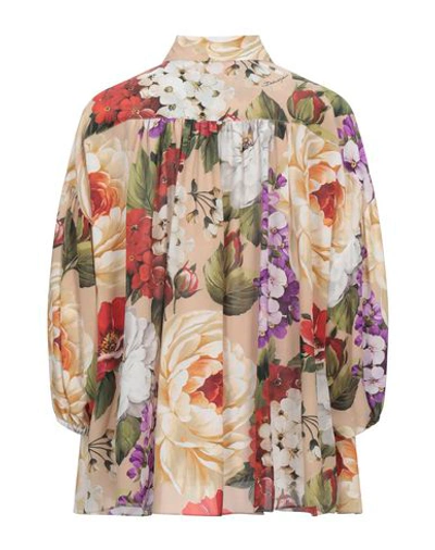 Shop Dolce & Gabbana Woman Shirt Beige Size 14 Silk