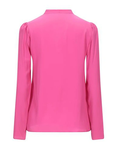 Shop Patrizia Pepe Woman Top Fuchsia Size 8 Acetate, Silk In Pink