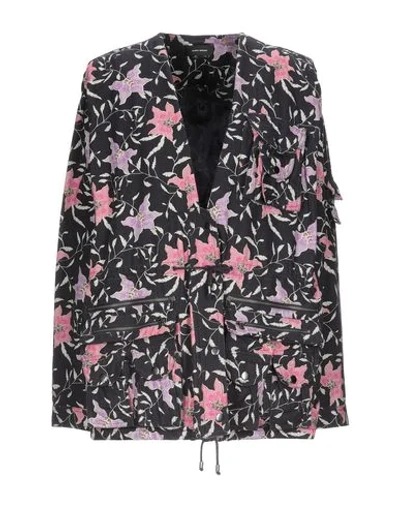 Isabel Marant Galdino Floral-print Cotton Jacket In Black