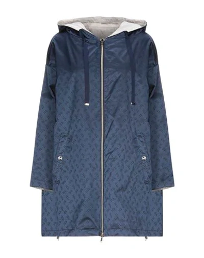 Shop Herno Woman Jacket Midnight Blue Size 6 Polyamide, Polyester, Cotton, Acetate