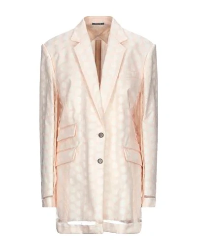 Shop Maison Margiela Woman Overcoat & Trench Coat Light Pink Size 6 Polyamide, Cotton