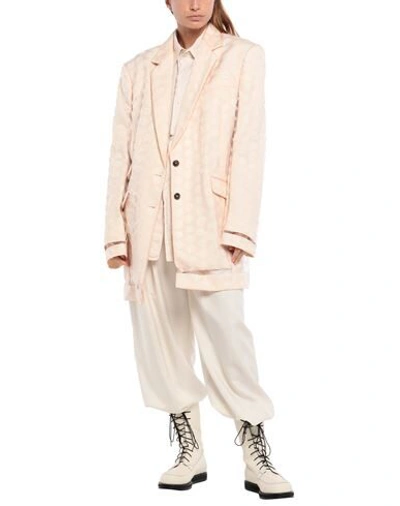 Shop Maison Margiela Woman Overcoat & Trench Coat Light Pink Size 6 Polyamide, Cotton