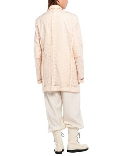 Shop Maison Margiela Woman Overcoat & Trench Coat Light Pink Size 6 Polyamide, Cotton