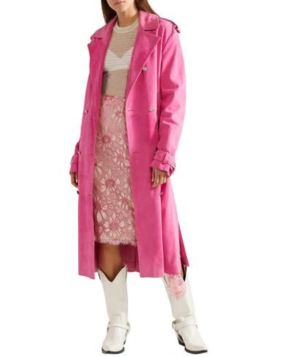 Shop Calvin Klein 205w39nyc Overcoats In Fuchsia