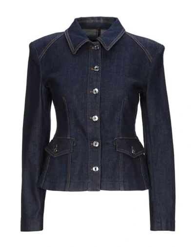 Shop Dolce & Gabbana Woman Denim Outerwear Blue Size 8 Cotton, Elastomultiester, Elastane