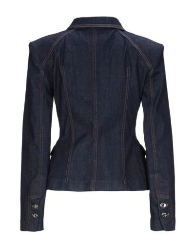 Shop Dolce & Gabbana Woman Denim Outerwear Blue Size 8 Cotton, Elastomultiester, Elastane