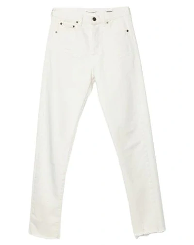 Shop Saint Laurent Woman Jeans Beige Size 26 Cotton