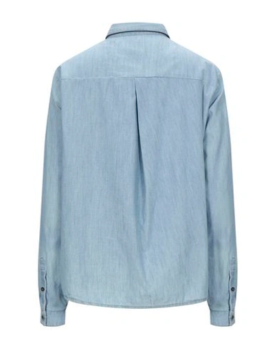 Shop Golden Goose Denim Shirts In Blue