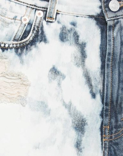 Givenchy Destroyed Denim Shorts In Blue