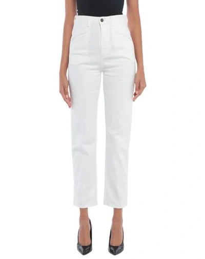 Shop Philosophy Di Lorenzo Serafini Woman Jeans White Size 4 Cotton, Elastane