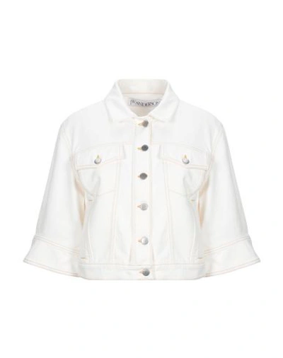 Shop Jw Anderson Denim Outerwear In White