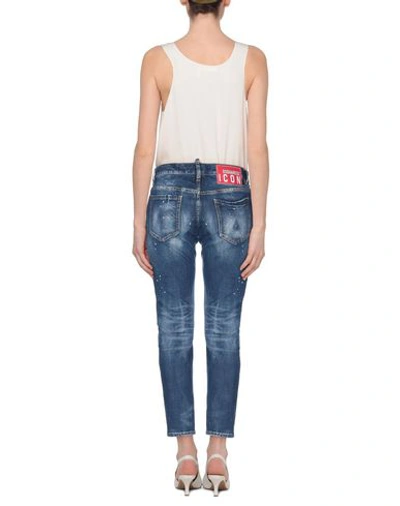 Dsquared2 Woman Denim Pants Blue Size 10 Cotton, Elastane In Blue