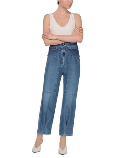 Shop Patrizia Pepe Woman Denim Pants Blue Size 4 Cotton