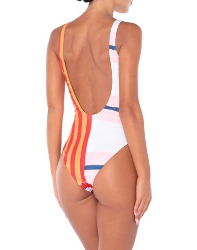 Shop Moschino Woman One-piece Swimsuit Red Size 6 Polyester, Elastane