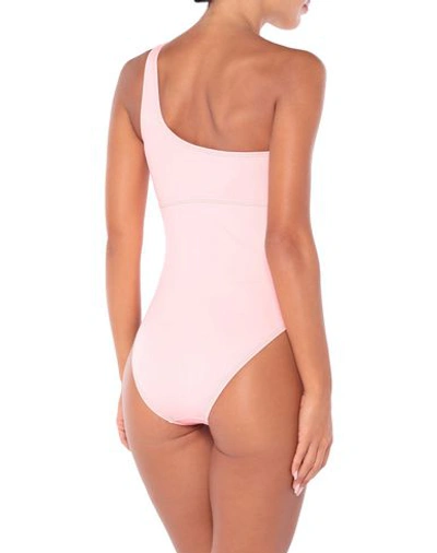 Shop Moschino One-piece Swimsuits In Pink