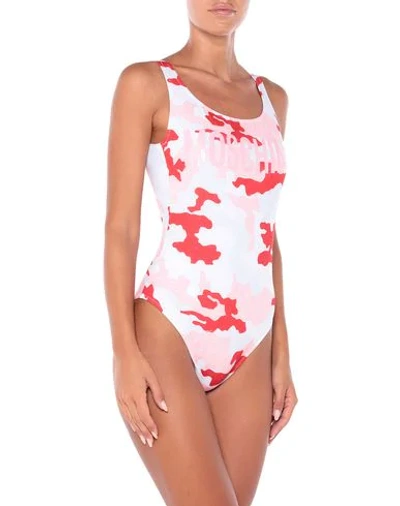 Shop Moschino One-piece Swimsuits In Pink