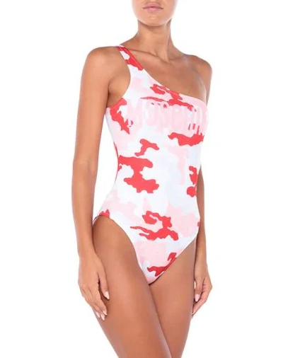 Shop Moschino One-piece Swimsuits In White