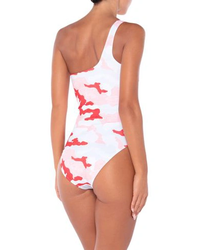 Shop Moschino One-piece Swimsuits In White