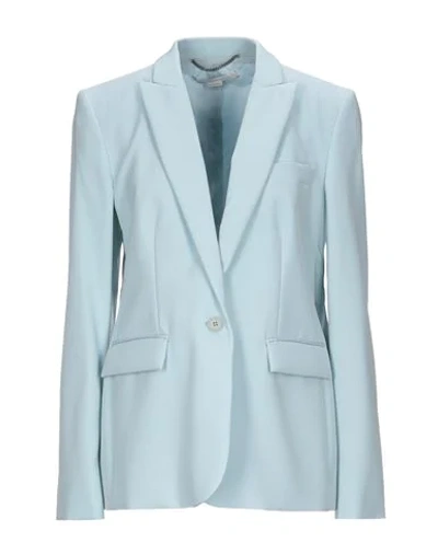Shop Stella Mccartney Suit Jackets In Sky Blue