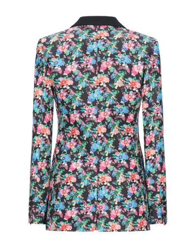 Rabanne Floral Print Cotton & Viscose Jacket In Black