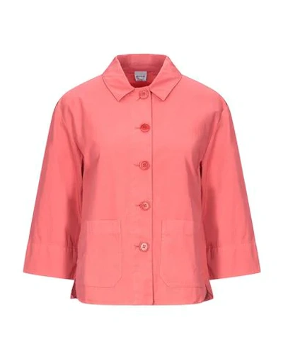 Shop Aspesi Woman Suit Jacket Salmon Pink Size 0 Cotton