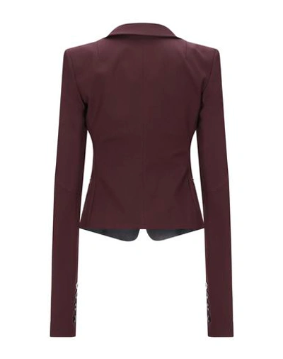 Patrizia Pepe Sartorial Jacket In Maroon