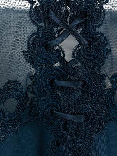 Shop La Perla Zephyr Silk Nightdress In Blue