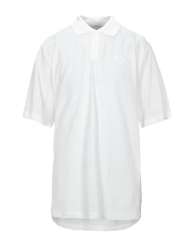 Shop Y-3 Man Polo Shirt White Size L Cotton