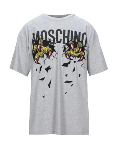 Shop Moschino Man T-shirt Grey Size Xs Cotton