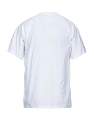 Shop Moschino Man T-shirt White Size L Cotton